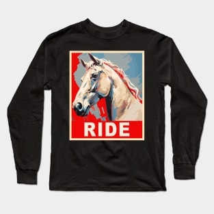 Funny Horse Equestrian Gifts Horseback Riding Long Sleeve T-Shirt